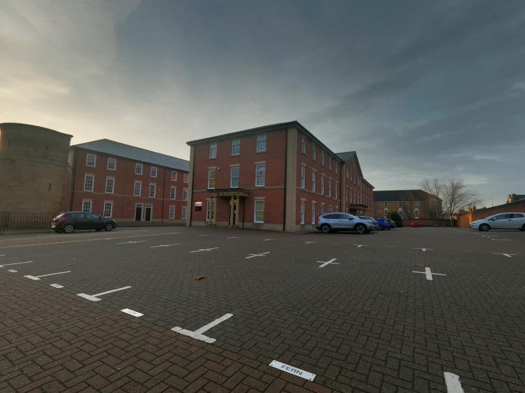 Large client car park for medical room hire in derby